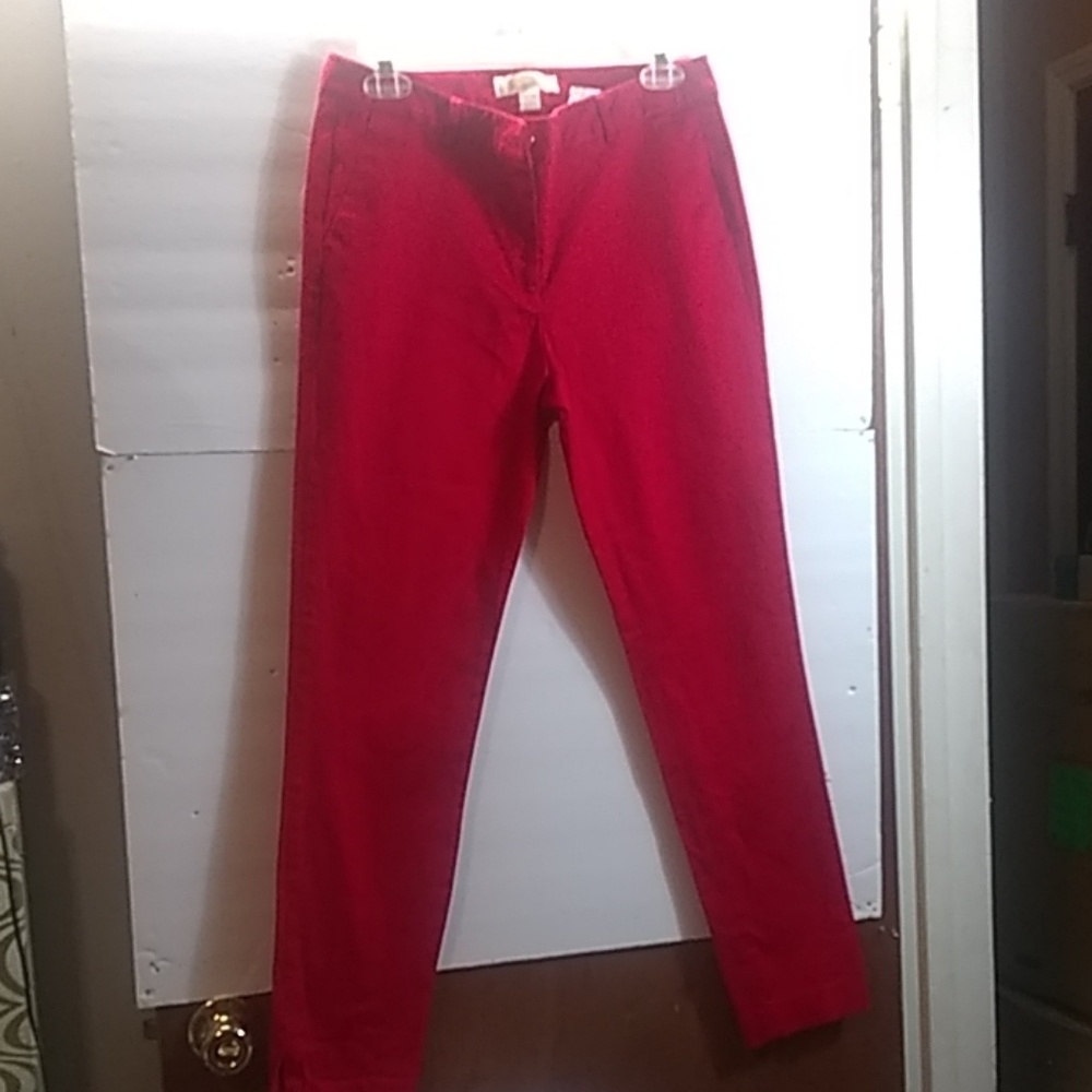MICHAEL KORS RED KHAKI PANTS